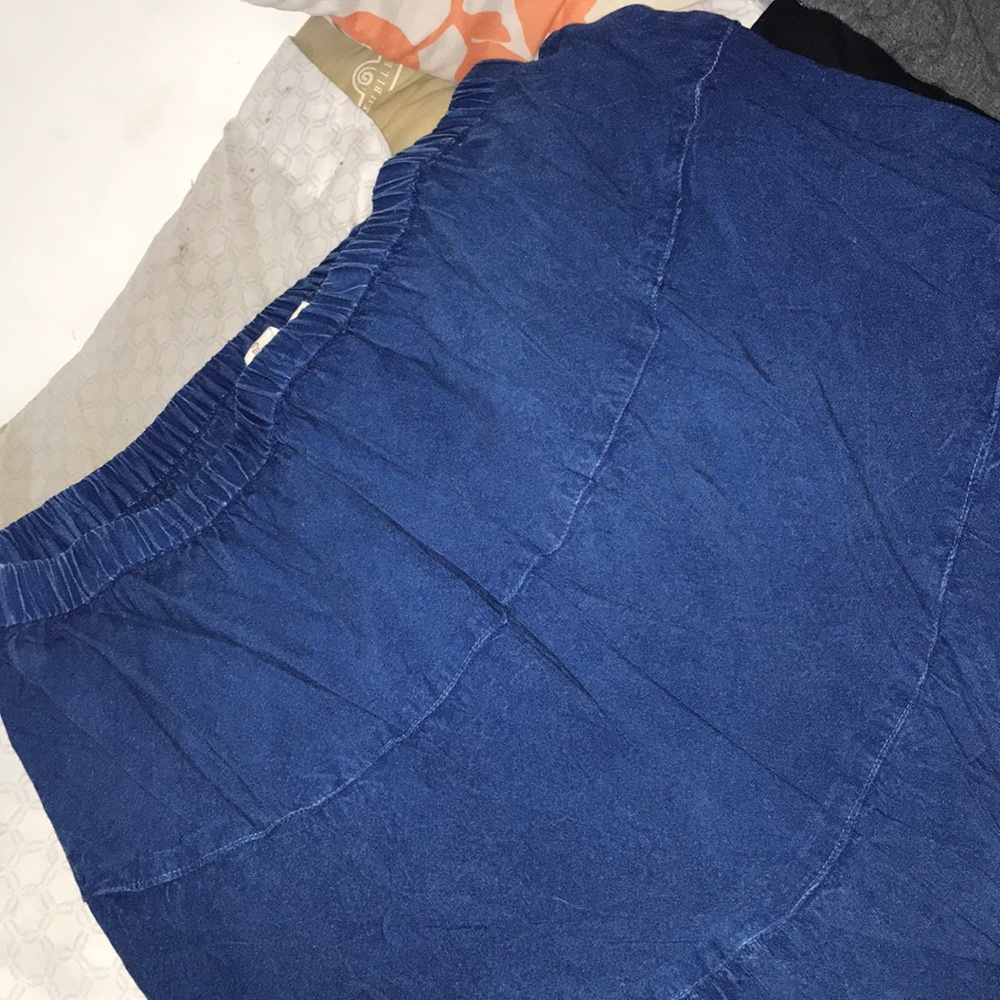 Denim blue skirt